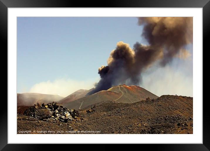 Etna's Smoky Summer Framed Mounted Print by Graham Parry