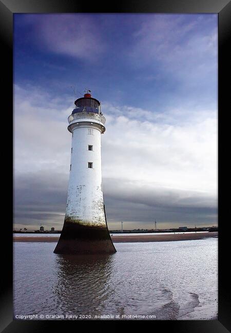 New Brighton Beacon's Timeless Vigil Framed Print by Graham Parry