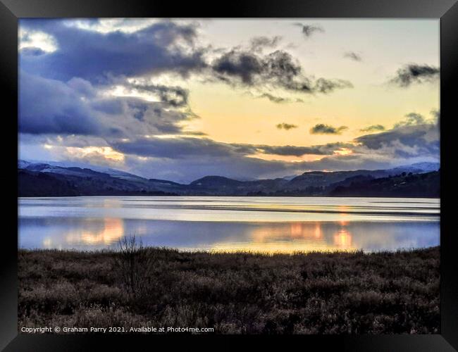 Radiant Twilight over Bala Lake Framed Print by Graham Parry