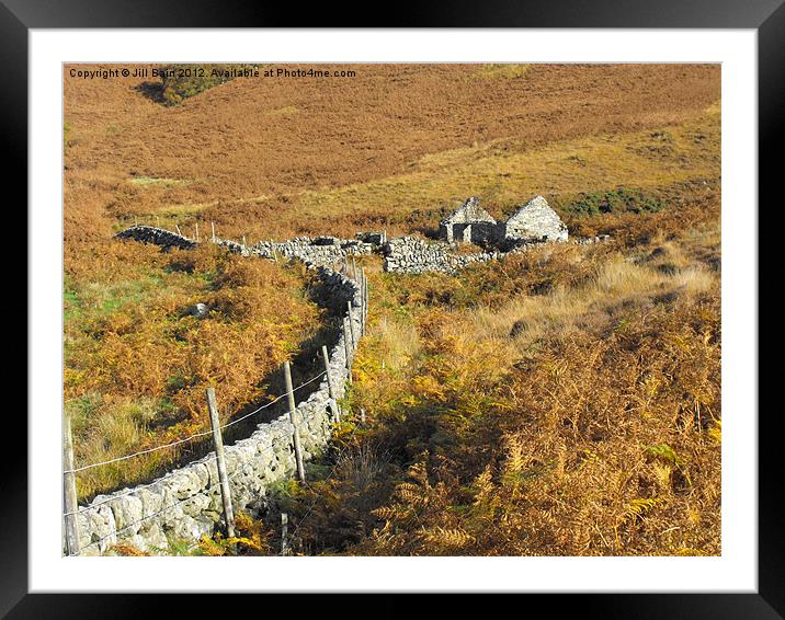 Ruined Cottage in Autumn Framed Mounted Print by Jill Bain