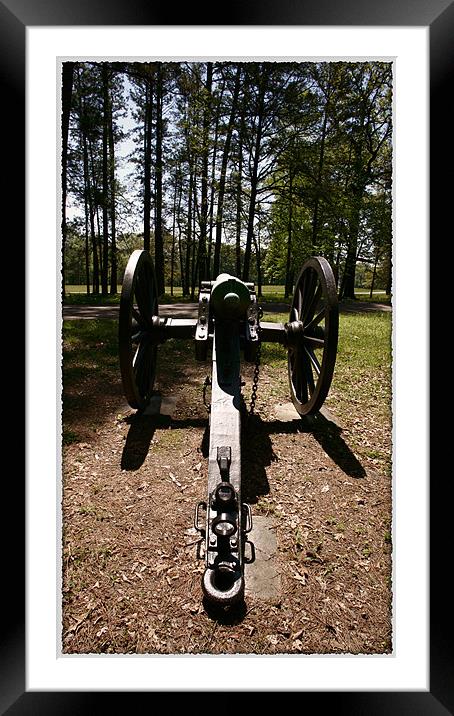 Cannon Rear Framed Mounted Print by Thomas Grob