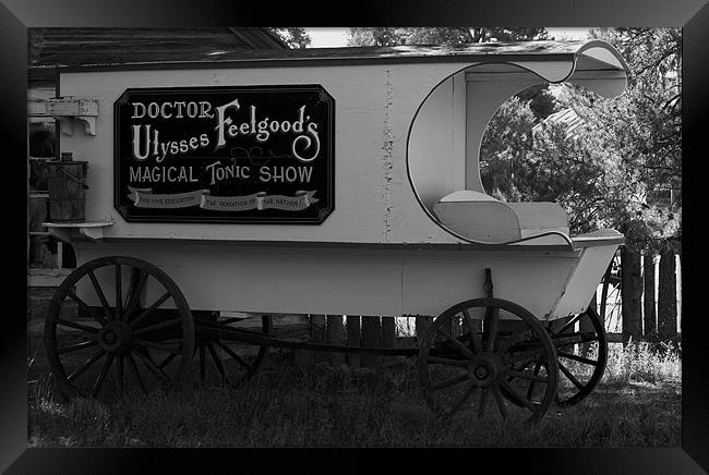 Medicine Wagon Framed Print by Thomas Grob