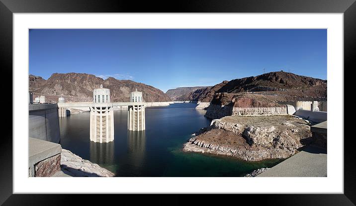Panorama, Hoover Dam Framed Mounted Print by Thomas Grob