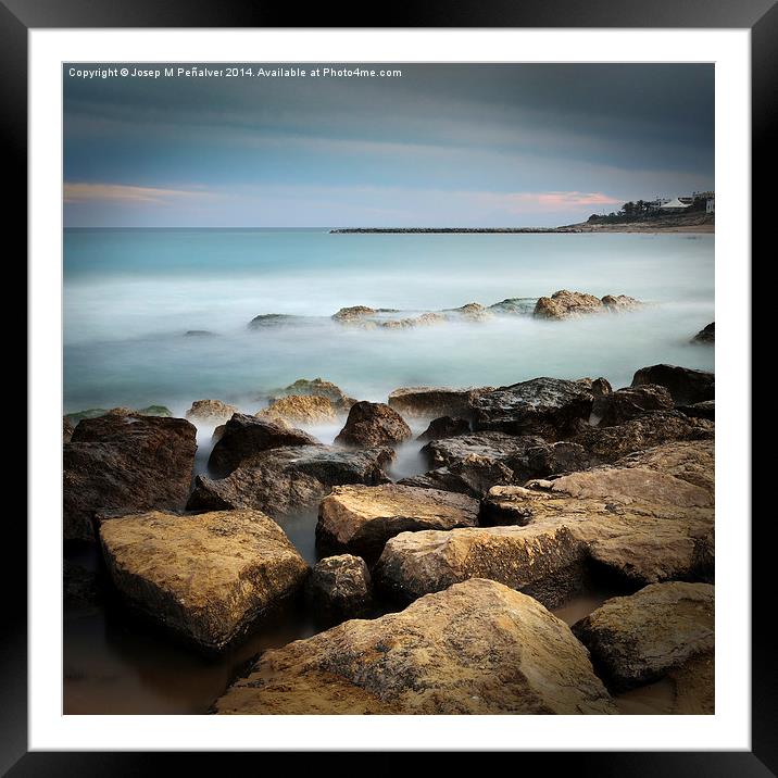 Beach of Vilanova i la Geltru Framed Mounted Print by Josep M Peñalver