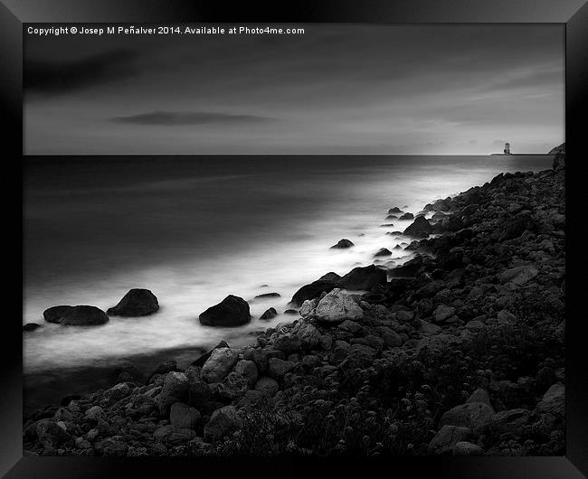 Ethereal long exposure image of the beach Framed Print by Josep M Peñalver