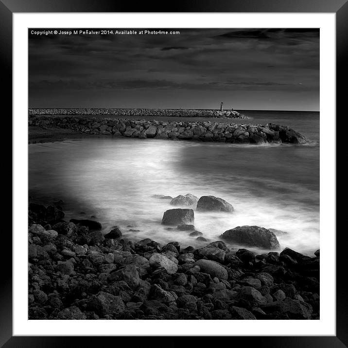 Ethereal long exposure image of the beach Framed Mounted Print by Josep M Peñalver