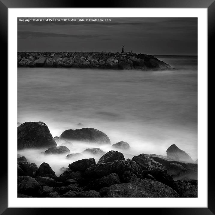 Ethereal long exposure image of the beach Framed Mounted Print by Josep M Peñalver