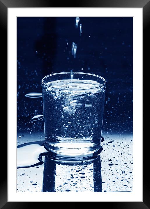 water glass filling Framed Mounted Print by Josep M Peñalver