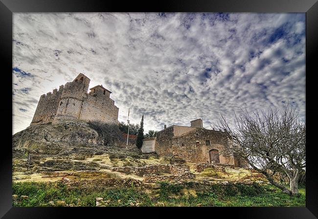 Castle of Calafell Framed Print by Josep M Peñalver