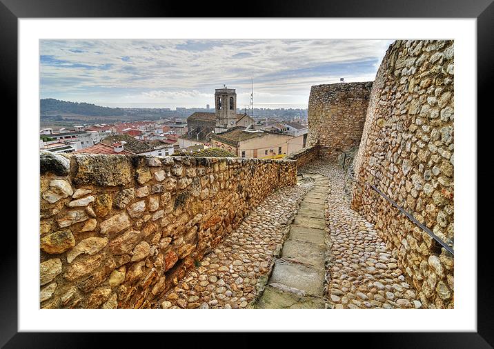 Village of Calafell from the castle Framed Mounted Print by Josep M Peñalver