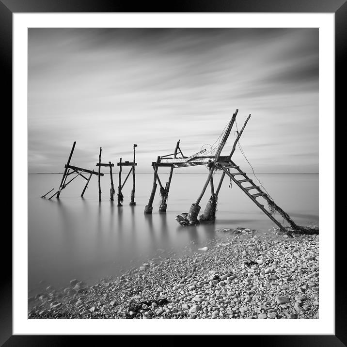 Destroyed Fishing hut, Marsilly, France Framed Mounted Print by Josep M Peñalver