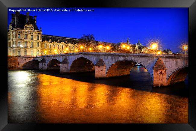  Louvre Museum And Pont Royal  Framed Print by Oliver Firkins