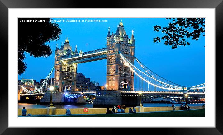  Tower Bridge Framed Mounted Print by Oliver Firkins