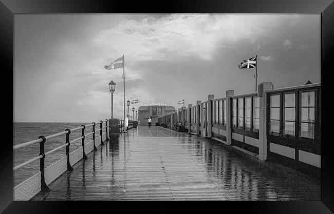 Worthing Winter Storm Framed Print by Clive Eariss