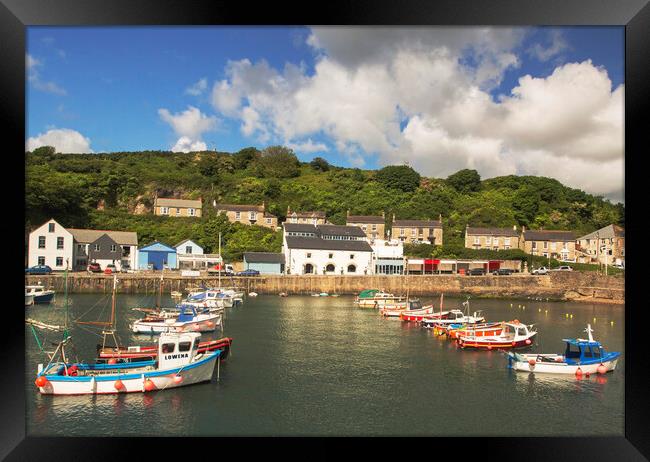 Porthleven Cornwall Harbour Framed Print by Clive Eariss