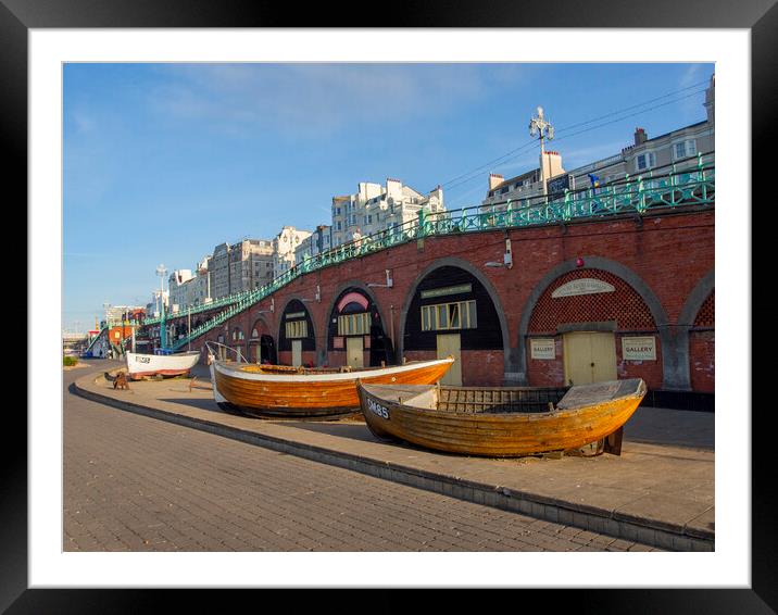 Brighton Boats Framed Mounted Print by Clive Eariss