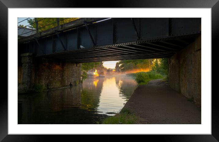 Canal Sunrise Framed Mounted Print by Clive Eariss