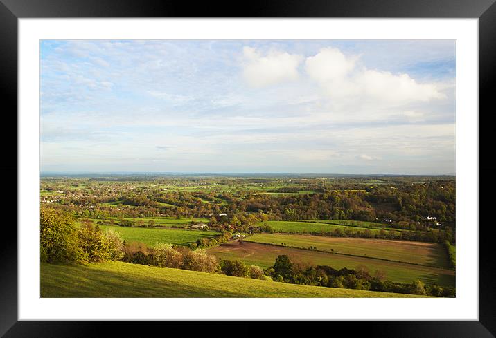 BOX HILL VIEW POINT Framed Mounted Print by Clive Eariss