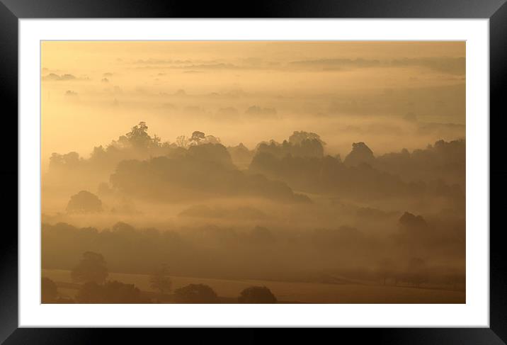 Box Hill Mist Framed Mounted Print by Clive Eariss