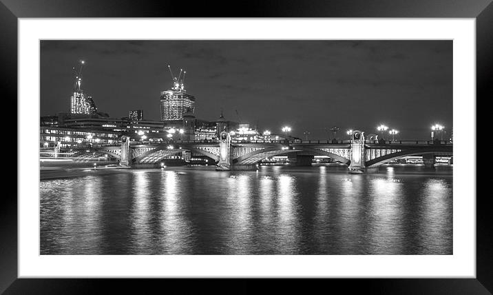 Southwark Bridge Framed Mounted Print by Clive Eariss