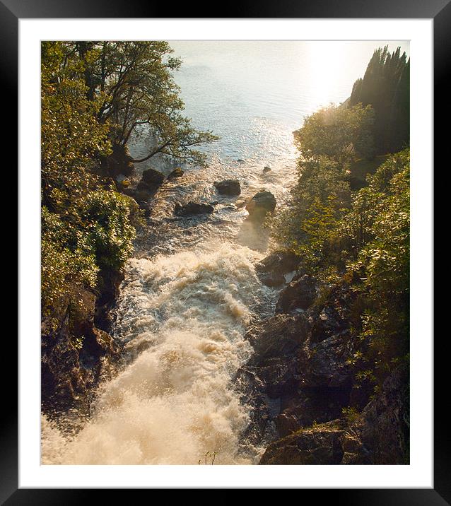 Arklett Falls Scotland Framed Mounted Print by Clive Eariss