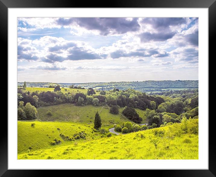 Box Hill Surrey Framed Mounted Print by Clive Eariss