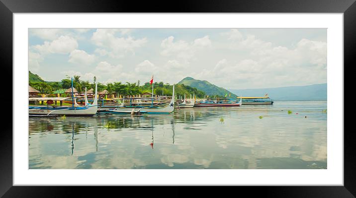 Tagay Tay Volcano Philippines Framed Mounted Print by Clive Eariss