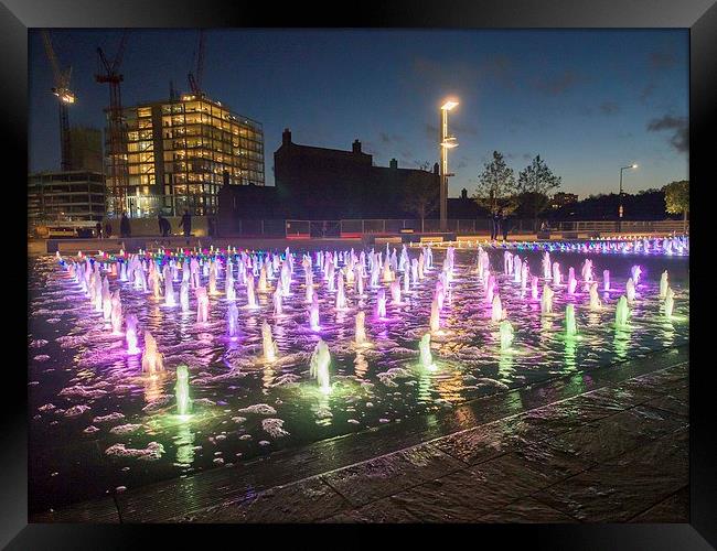 Lights Water London Framed Print by Clive Eariss