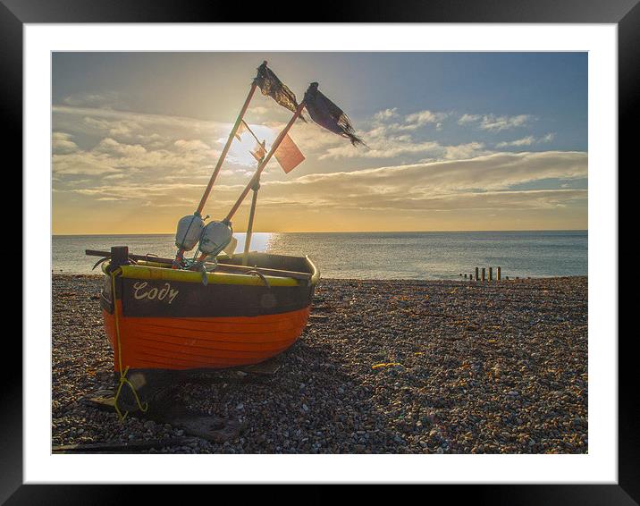 Fishing Boat Worthing Framed Mounted Print by Clive Eariss