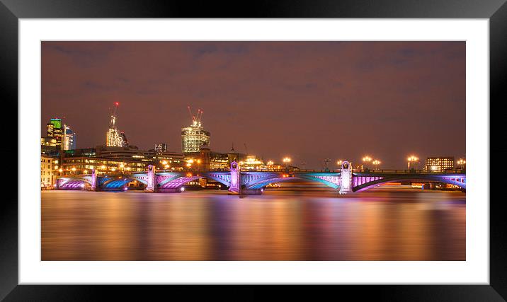 SOUTHWARK BRIDGE LONDON Framed Mounted Print by Clive Eariss