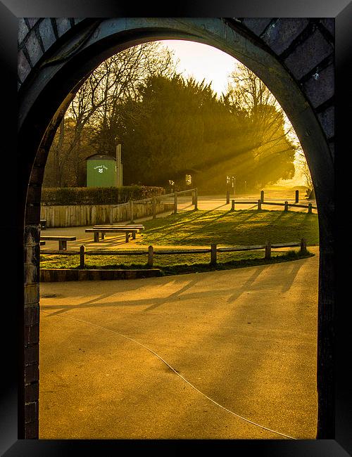 Archway Sunlight Box Hill Framed Print by Clive Eariss