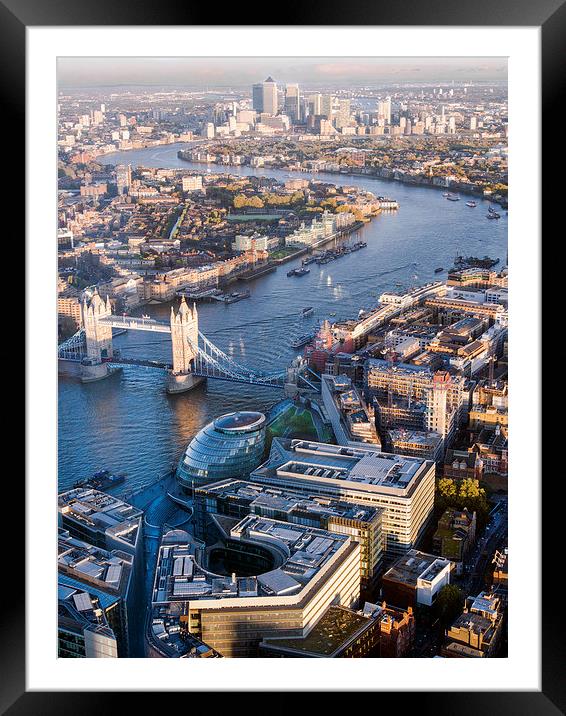View From the Shard London Framed Mounted Print by Clive Eariss