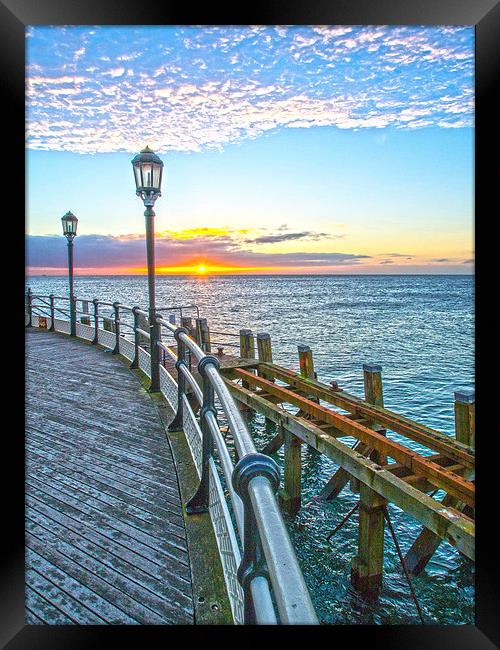 Sunrise Worthing pier Framed Print by Clive Eariss