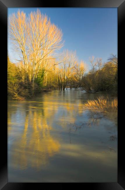  The River Mole Cobham Surrey Framed Print by Clive Eariss