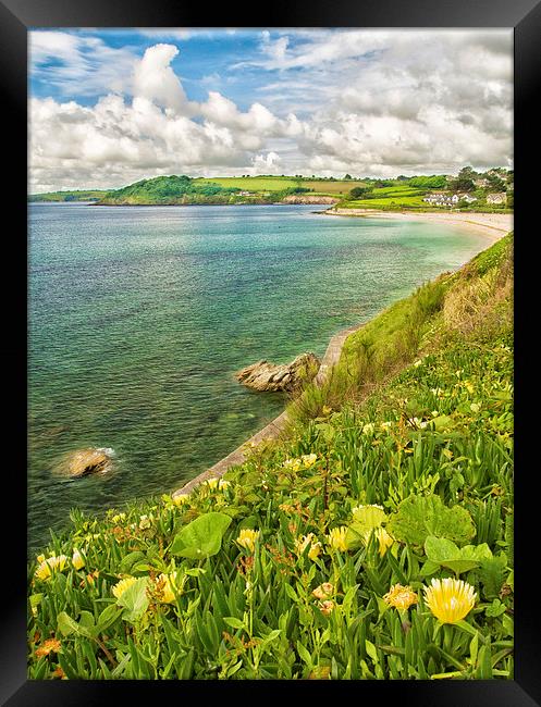  Falmouth Beach Cornwall Framed Print by Clive Eariss