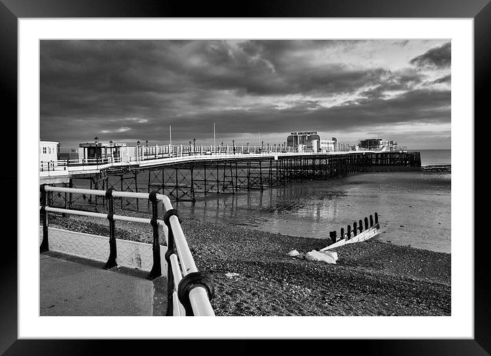  Worthing Pier Late Sunshine Framed Mounted Print by Clive Eariss