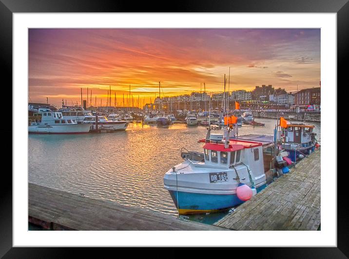Ramsgate Marina Dusk Framed Mounted Print by Clive Eariss