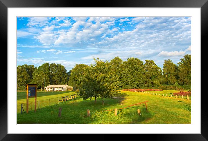  Headley Common And Cricket Ground Framed Mounted Print by Clive Eariss
