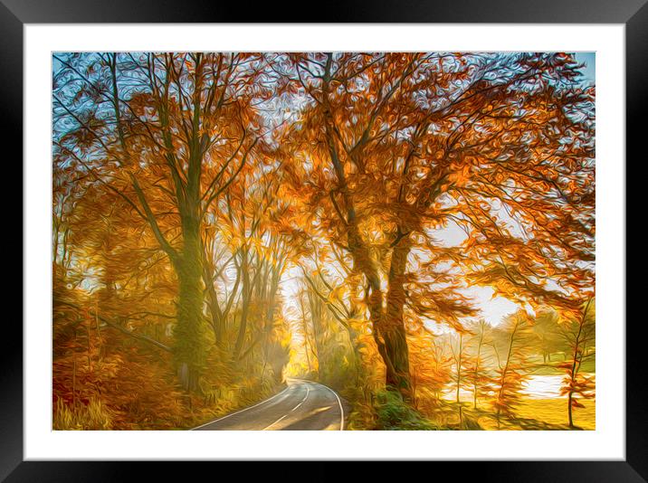Autumn Gold Surrey Framed Mounted Print by Clive Eariss
