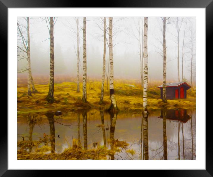 Forest Hut Norway Framed Mounted Print by Clive Eariss