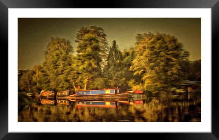 The River Wey Framed Mounted Print by Clive Eariss