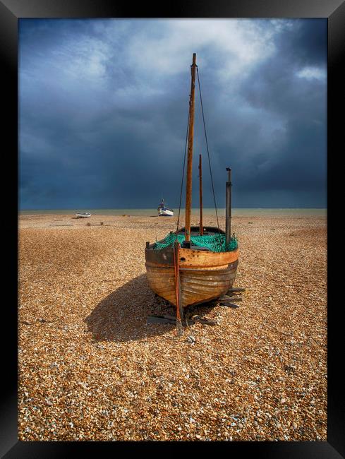 Boat At Dungeness Framed Print by Clive Eariss