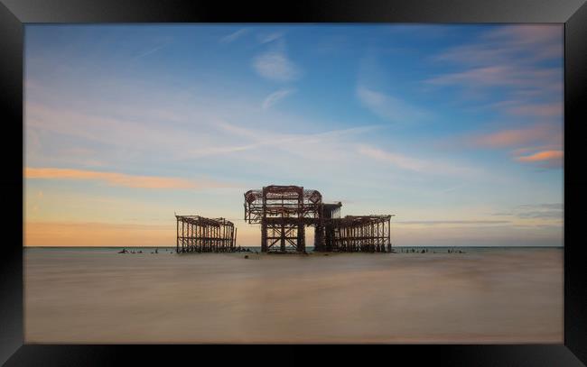 Pier Remains Brighton Framed Print by Clive Eariss
