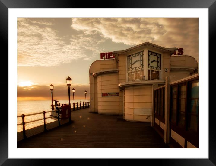 Worthing Pier Dawn Framed Mounted Print by Clive Eariss