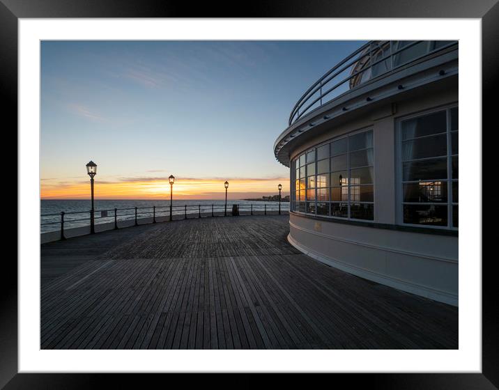 Worthing Pier Sunset Framed Mounted Print by Clive Eariss