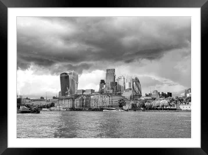 Storm Coming London Framed Mounted Print by Clive Eariss