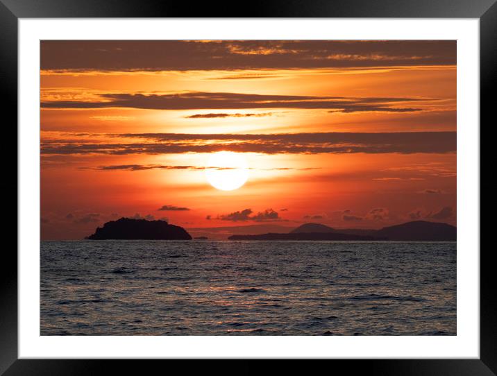 Sunset Thailand Asia Framed Mounted Print by Clive Eariss