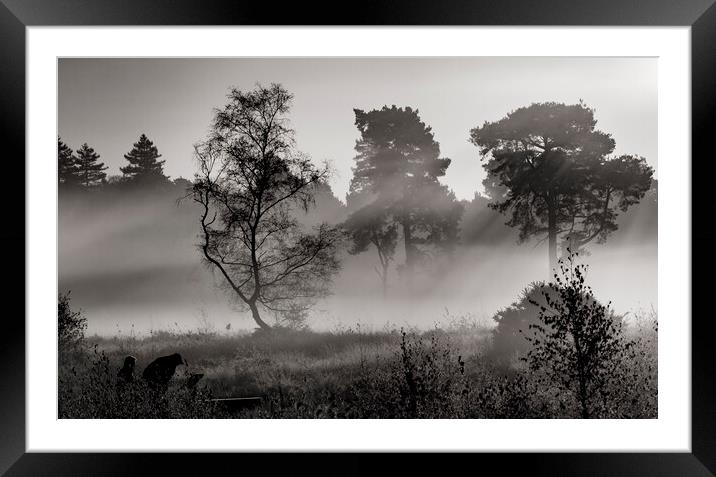 Mist Of Wisley Health Framed Mounted Print by Clive Eariss