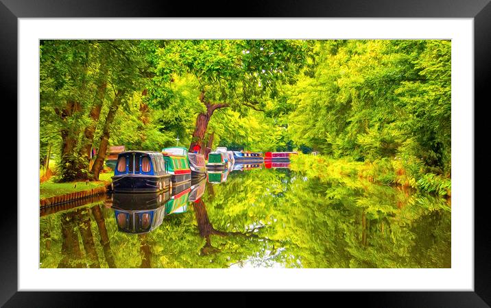 Wey Navigation canal Framed Mounted Print by Clive Eariss