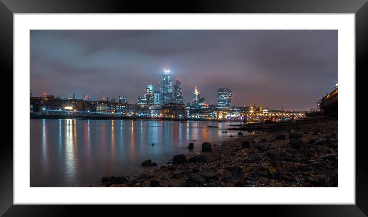 Lights Of London Framed Mounted Print by Clive Eariss